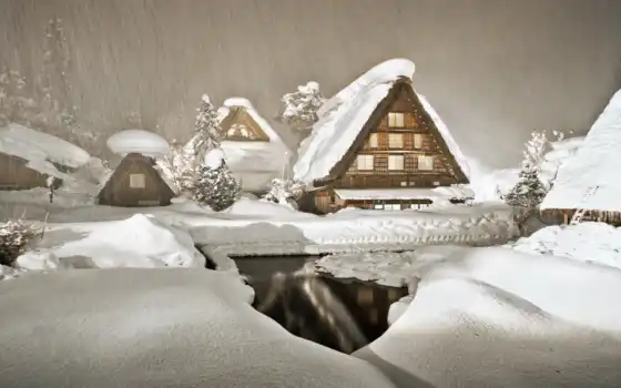 пейзажи -, fone, community, winter, прочитать, зимние, япония, rafael, прозрачном, 