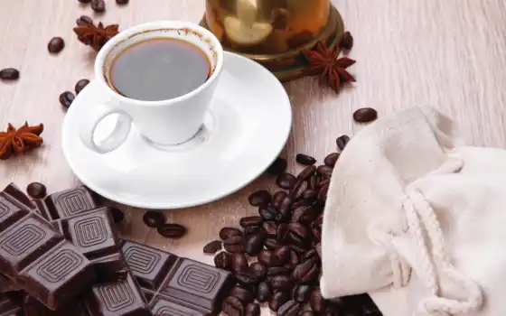 шоколад, кофе, чашка, семя