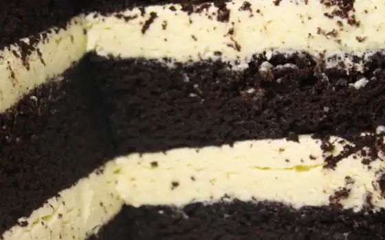 десерт, шоколадный, торт, айда, браунинг, белый, полос, онлайн