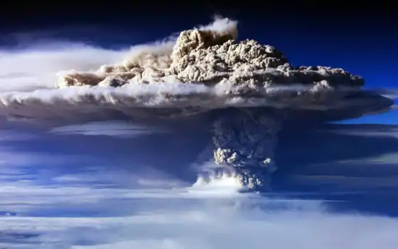 облако, взрыв, нет, вулкан, природа, дым, пепельный, головоломка