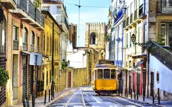 португалия, поезд, mundo, lisbon, фотообои, отдых, one, интернет