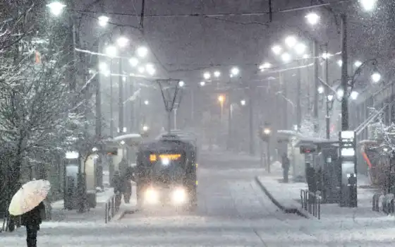 снег, winter, город, нравится, заснеженные, улицы, городов, трамвай, chr, восход, яndex, 