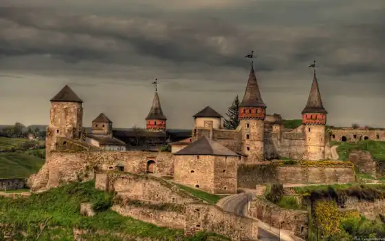 замок, камианец, украин, крепость, фото