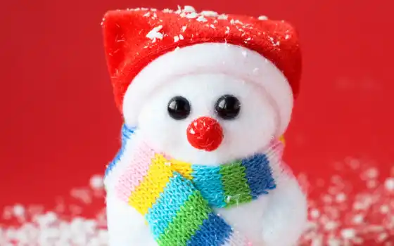 снеговик, снег, шарфик, снеговики, шапка, искусственный, сувенир, 