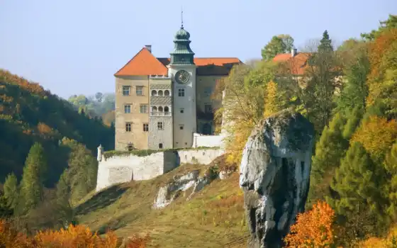 castle, rock, peskov, national, krakov, park, полировка, скала