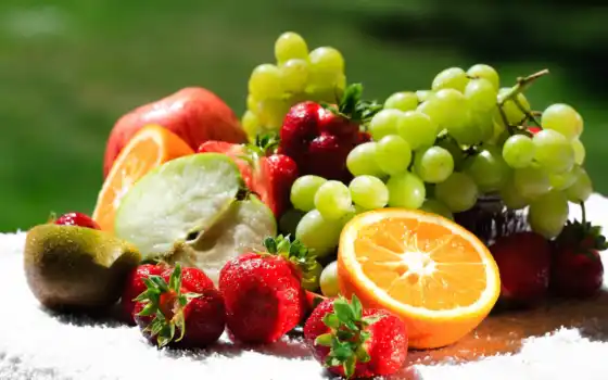 фрукты, снегу, сочные, ягоды, еда, ягод, 
