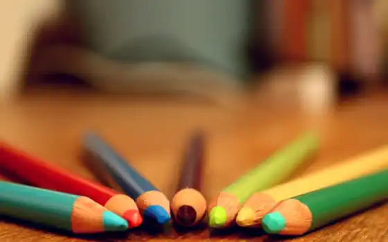 карандаш, цветной, мелок, красочные