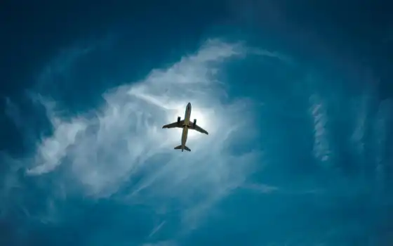 самолет, самозванец, глубокий, глубокий, облака, самолеты, облака, зат,