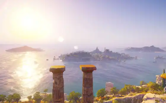 creed, assassin, game, landscape, odyssey