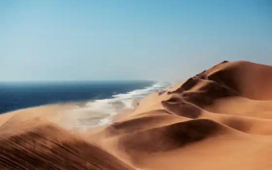 солнце, атлантический океан, пустыня, намибия, качество, завит, палуба, песок