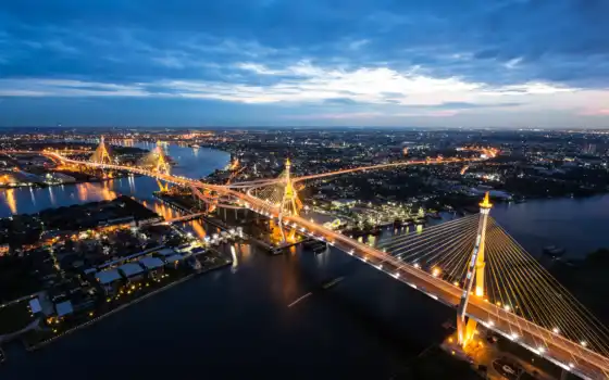 bangkok, мост, таиланд, bridges, free, изображение, photos, rivers, desktop, 
