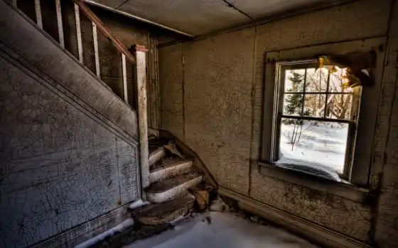 dom, комната, schody, stare, старый, opuszczony