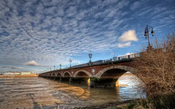 бордоский, мост, река