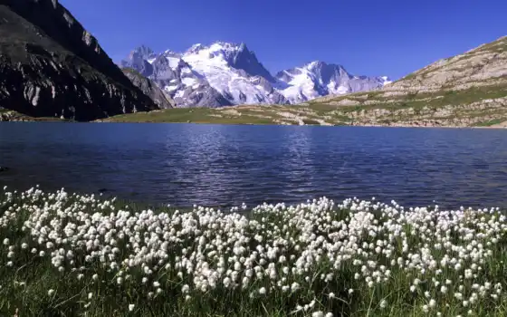 горы, озеро, горное, красивые, природа, гор, поляна, 