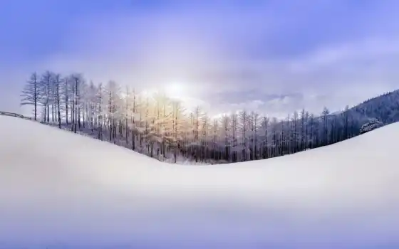 зима, горный пейзаж, экстази, риду-вач, снег, лес, корея, узкие