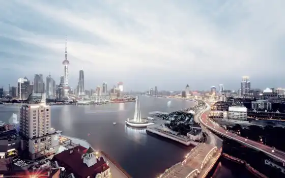 cityscapes, shanghai, skyline, desktop, free, architecture, china, 
