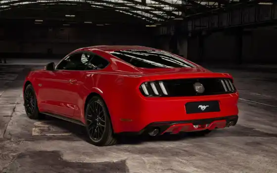mustang, ford, red, the,