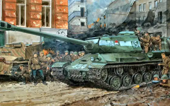 берлин, танк, война, советское, искусство, мир, русские, красный, пин, армия