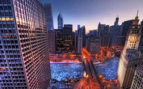 chicago, winter, desktop, hdq, 