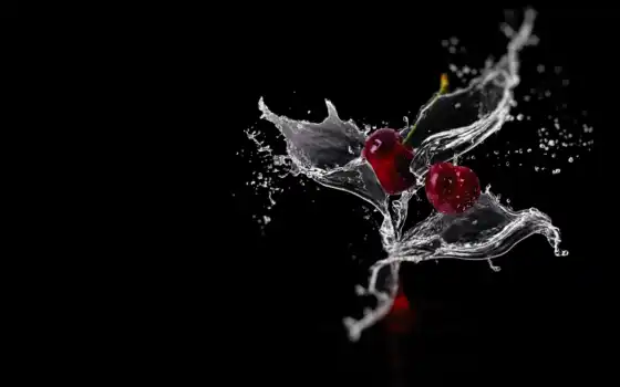cherry, water