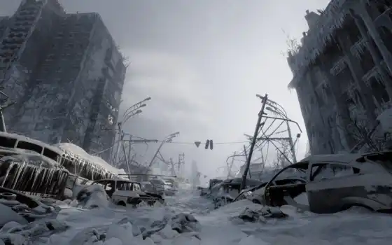 game, metro, exodus, снег, apocalyptic