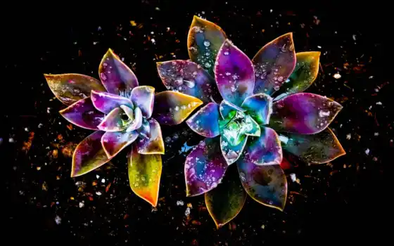 цветы, abstract, water, purple, drop, art, kwiaty, colorful, color, galaxy
