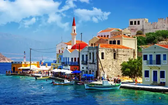 greece, место, отдых, интересно, красивый, остров, country, кипр, landmark, rook