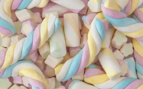 candy, marshmallow, полоски, еда, sweets, широкоформатные, ваза, 