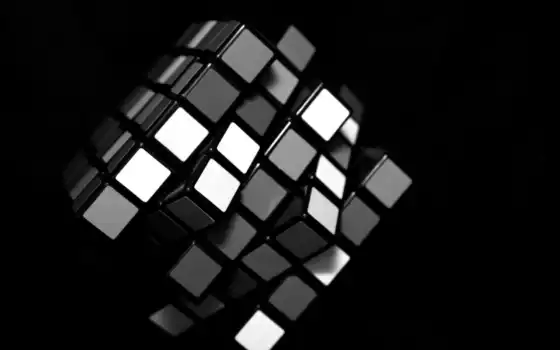 кубик, рубика, one, side, целый, life, улучшить, white