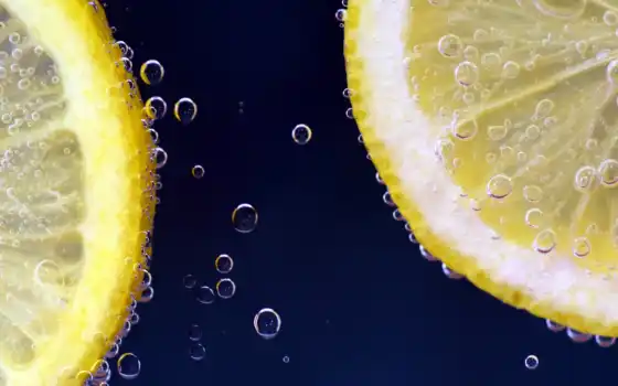 lemon, water, bubble
