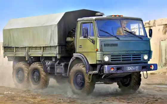 truck, камаз, военный, polnoprivodnyi, trumpeter, drawing, ukraine, car, модель, грузовой, цена