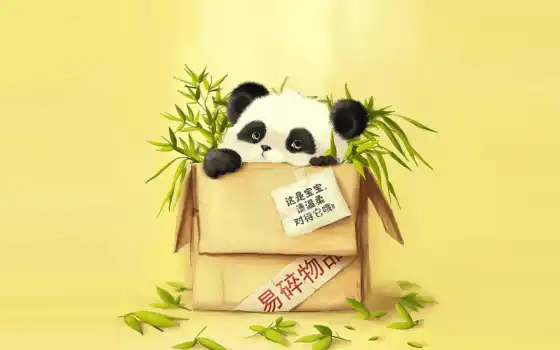панда, бамбук, фото, превью, широкоформатные, 