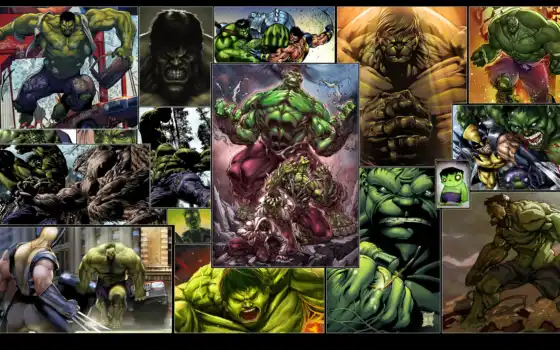 hulk, wolverine, desktop, marvel, изображения, фотографии,