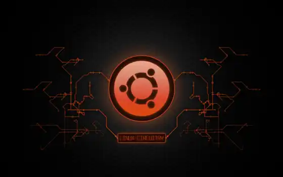 linux, логотип, контур, система, искусство, работа, редкий, металл, черный, галерея, микросхема ubuntu