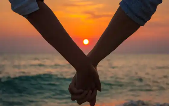 holding, hands, couple, photo, silhouette, with, 