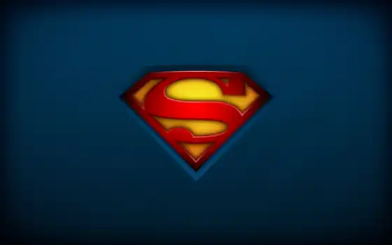 супермен, широкий, логотип, бинар,