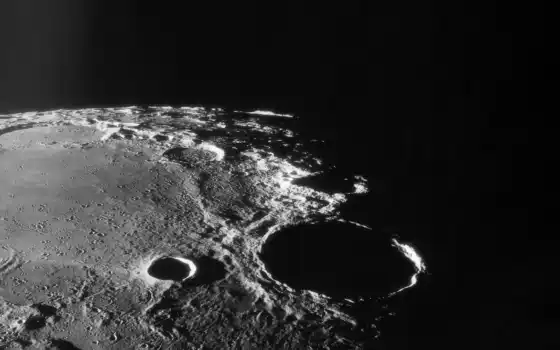 кратер, лунный, луна, тень, 