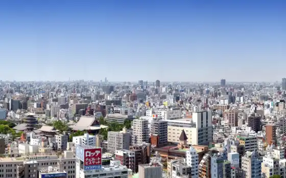 tokyo, япония, панорама, здания, дорога, iphone, 