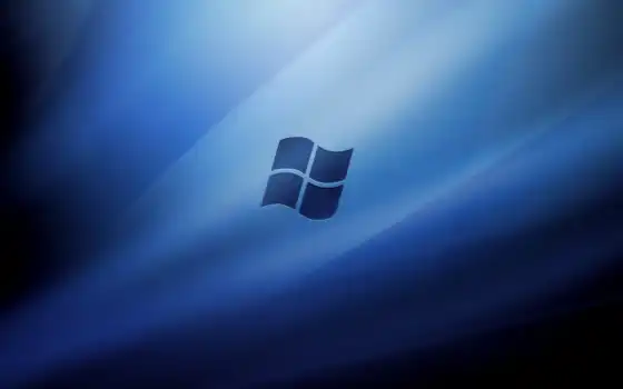 окна, логотип, синий