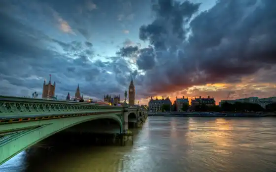 london, westminster, англия, мост, thames, великобритания, река, 