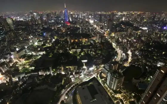 tokyo, japanese, япония, tokio, взгляд, здания, сверху, города, город, 