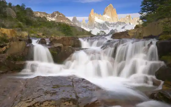 водопад, водопады, красивый, горы, такваменон, скалы, дорога, камни, водопаду, 