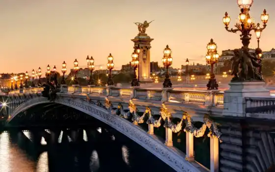 iii, париж, мост, александра, france, alexandre, pont, pic, city, 