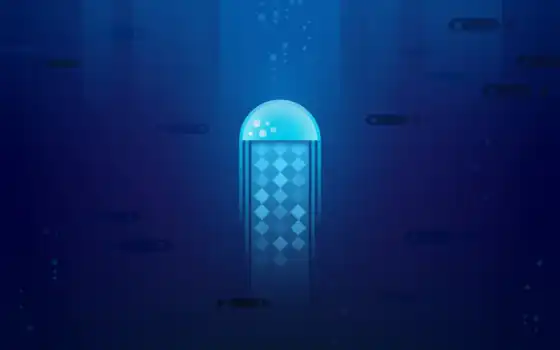 launcher, jellyfish, minimal, nn, desktop, blue, nice, 