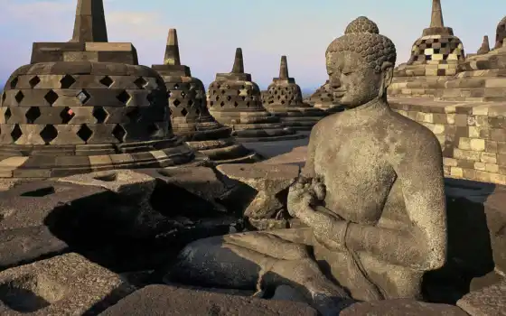 боробудур, индонезия, храм, ява, йогакарта, буддхист, буддха, путешествия, памятники, фото