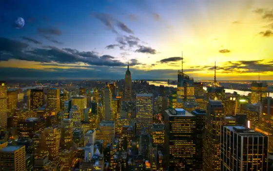 new, york, город, нью, skyline