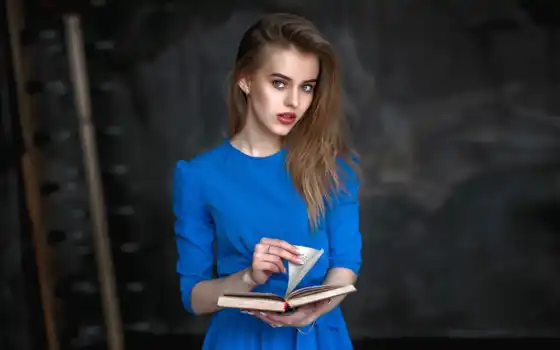 мотта, книга, синий, платье, pxfueloboi, рука