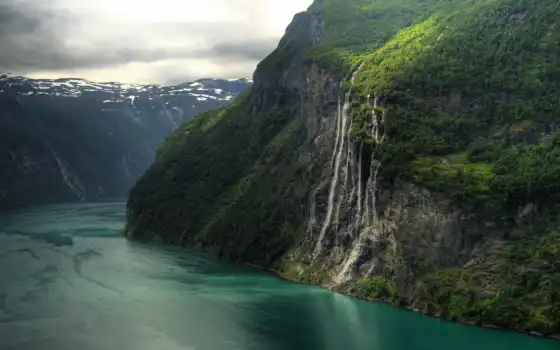 norwegian, fjord, красивый, сестричка