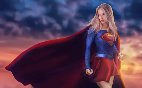 supergirl, супергерой, artstation, cosplay, artwork, фон, фото, art, artist