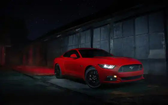ford, mustang, red
